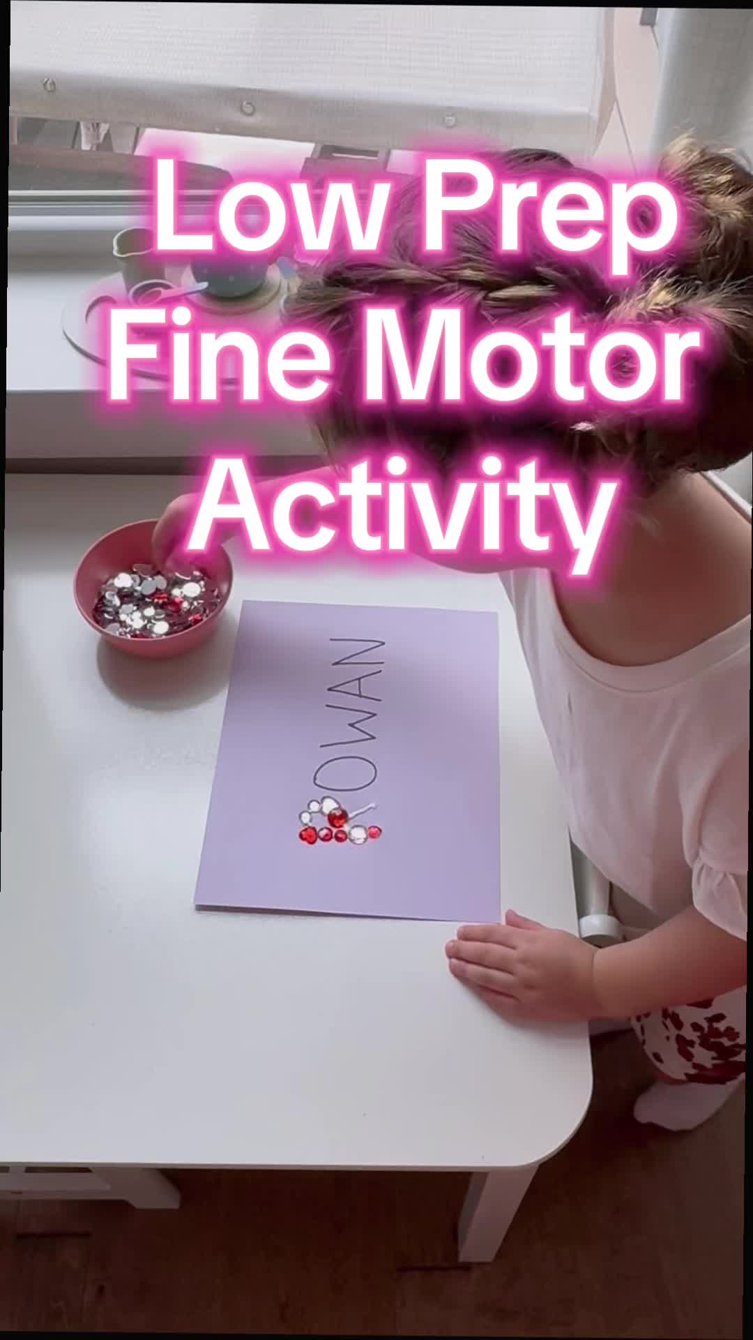 Easy prep fine motor and name recognition activity!