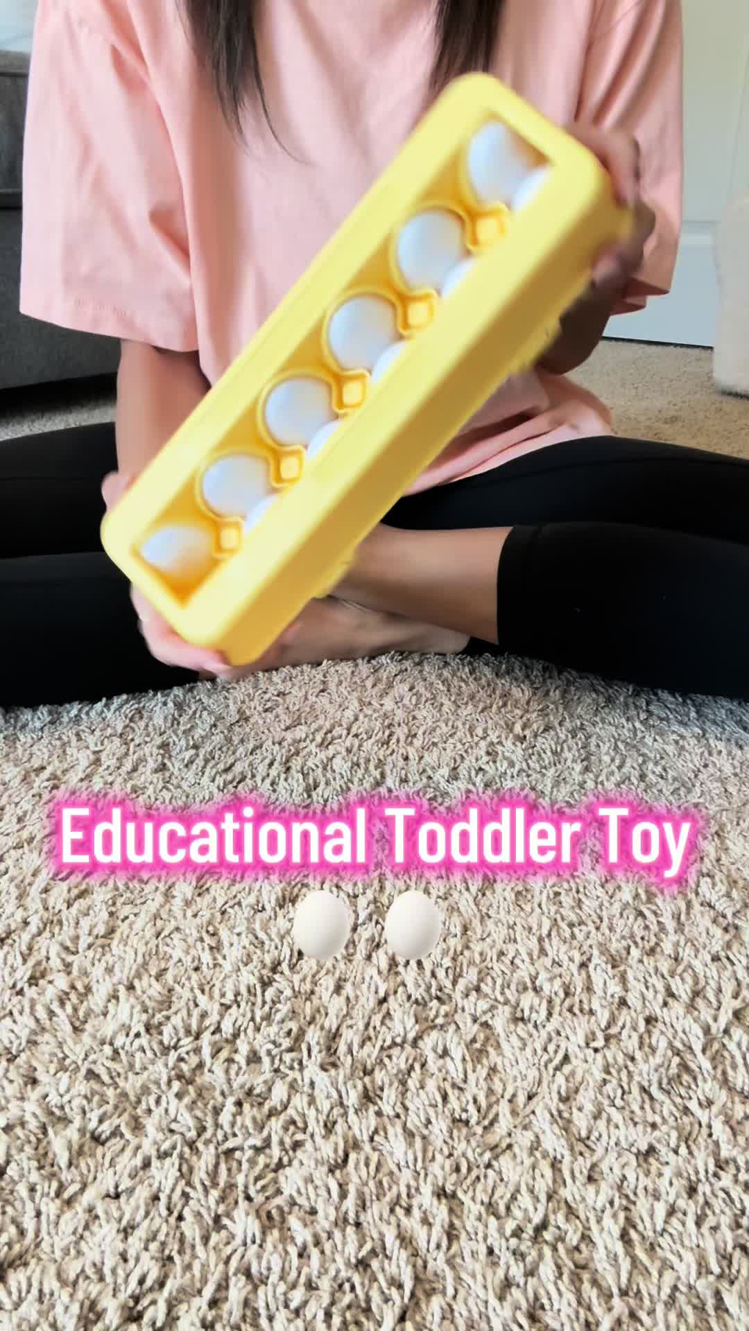 Montessori Toy that helps develop color/shape matching, fine motor skills, and problem solving! Great for Easter Baskets