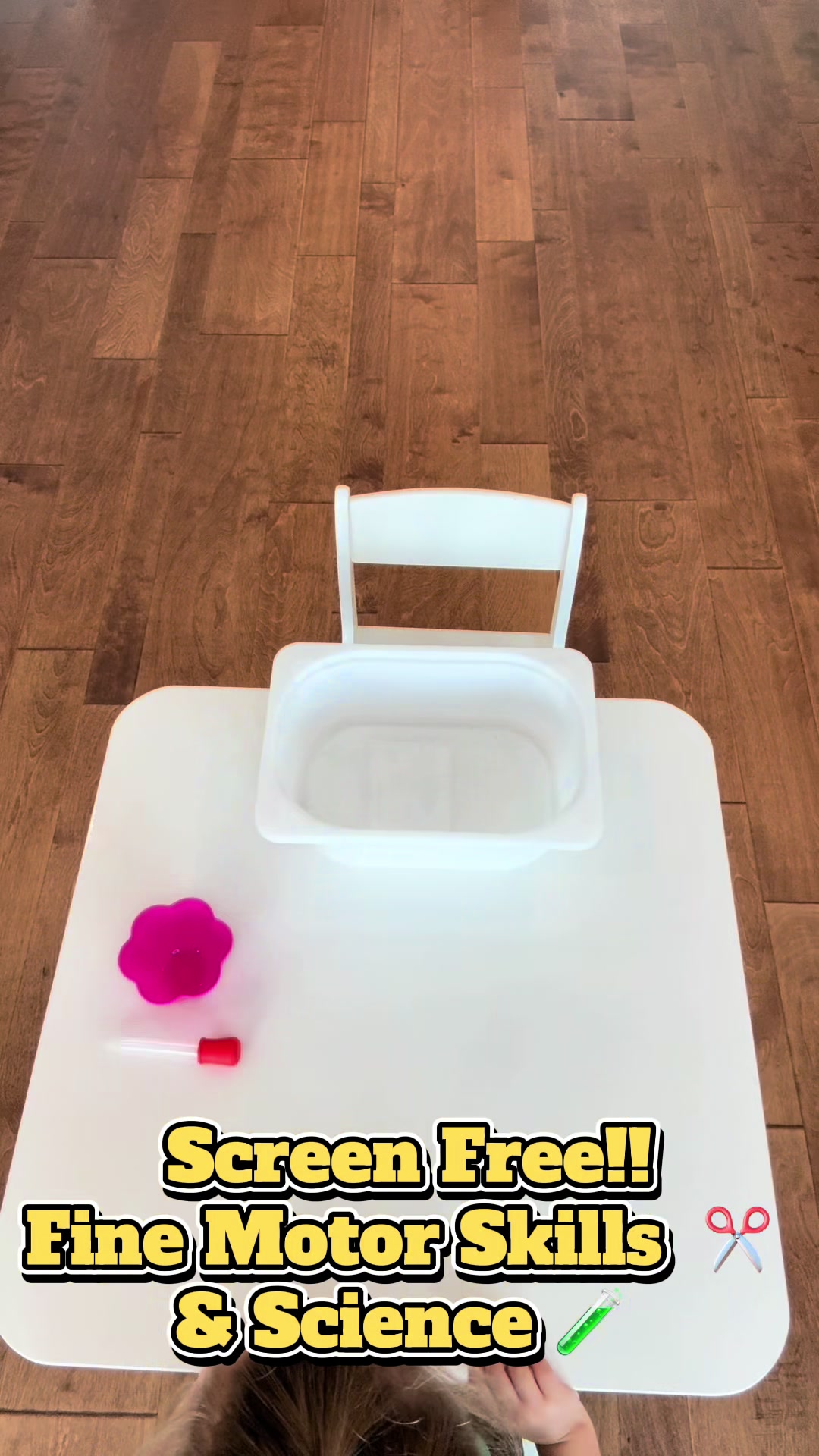 Easy science activity while working on those itty bitty hand muscles! Eye droppe