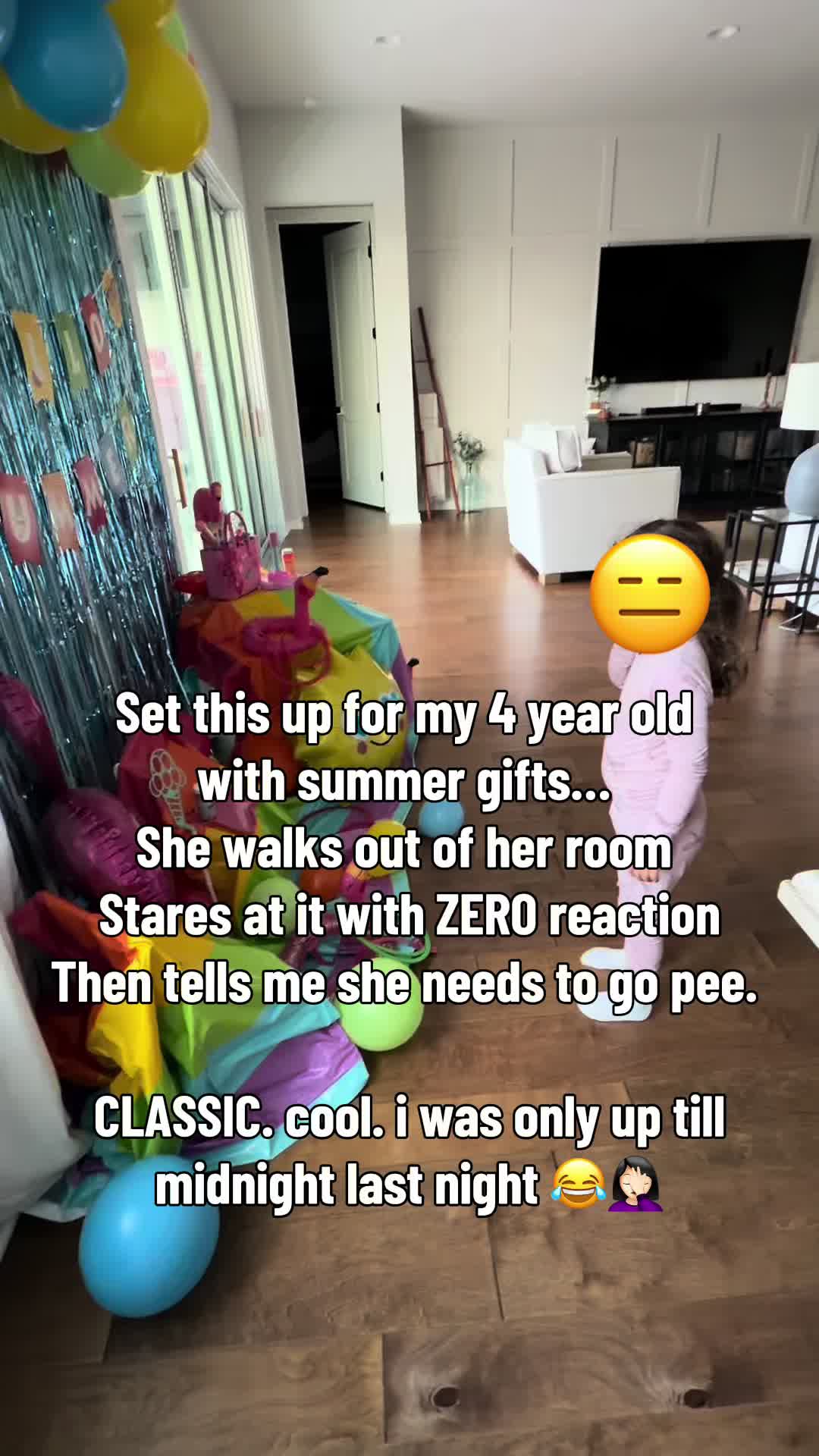 Worked harder on this setup than I did in college and my 4-year-old gave me absolutely nothing 😆