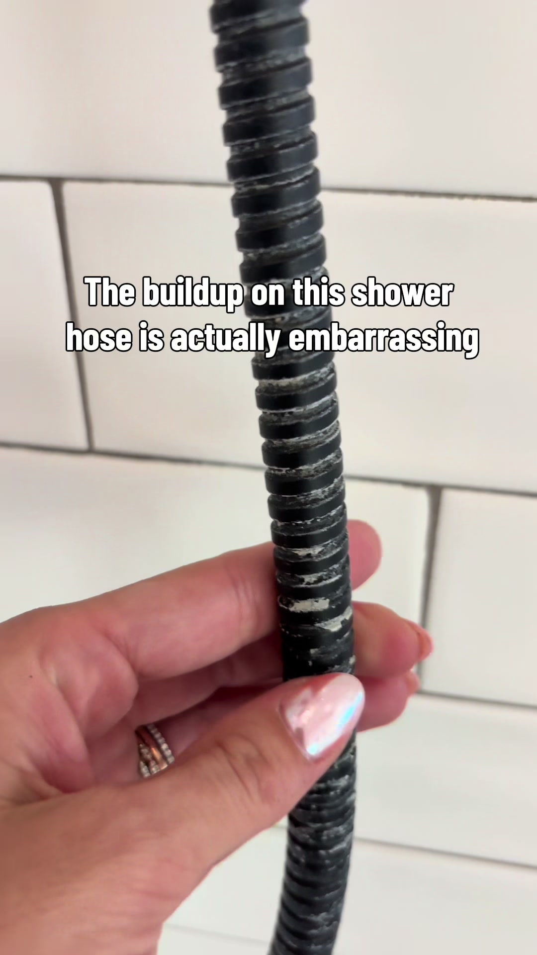 Spin scrubber for shower cleaning 🫧 Removing hard water stains, soap scum, and buildup from shower hardware with this electric cleaning brush. Satisfying bathroom deep clean for busy moms ✨