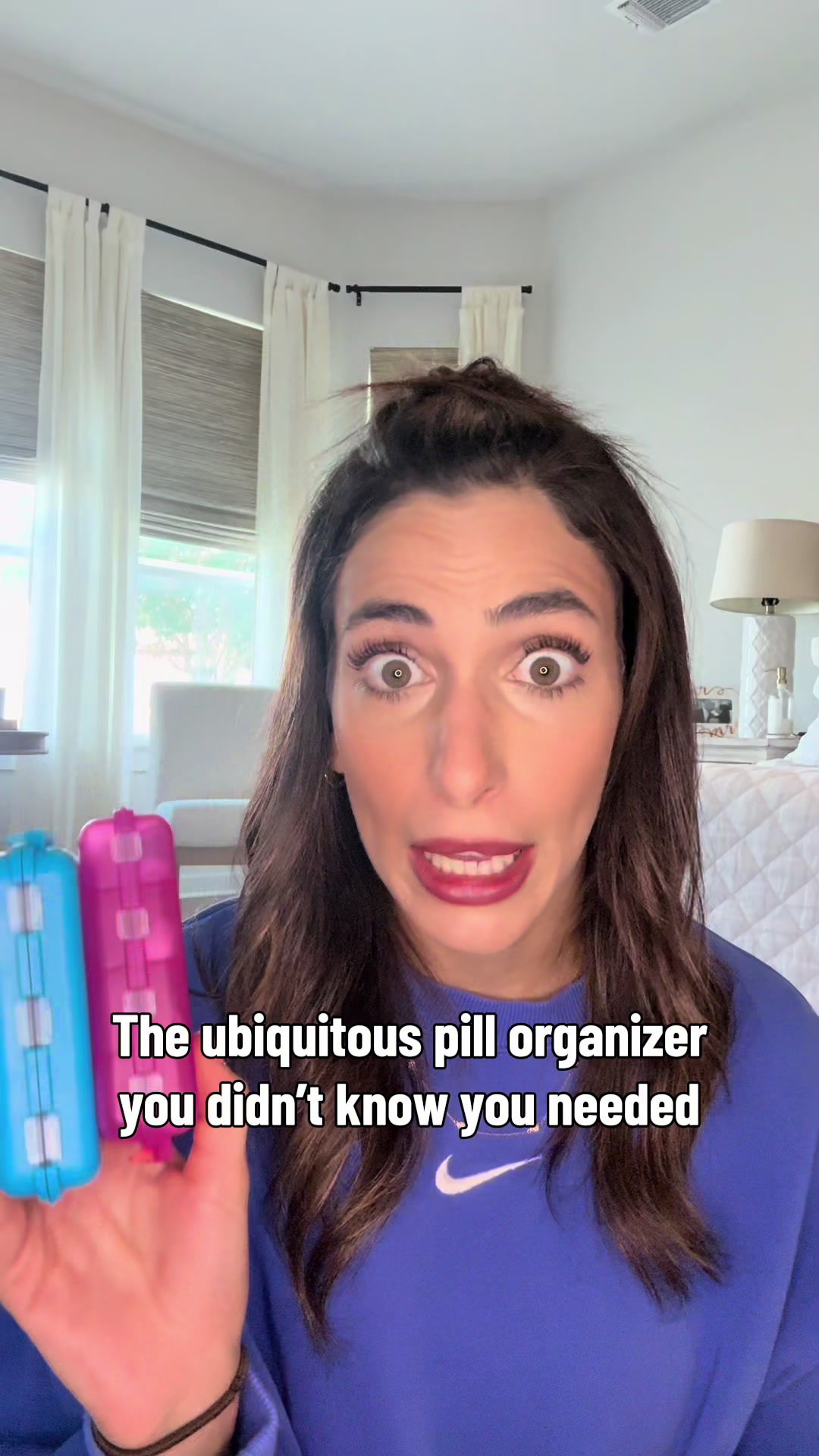 Travel pill organizer with premade labels = peak organization ✨ Easily organize medications, vitamins, supplements, and first aid essentials without the mess or confusion. The pre-labeled compartments make it simple to grab what you need fast at home, while traveling, in the car, or packing for college. Functional, compact, and perfect for busy moms and organized girls alike 🤍