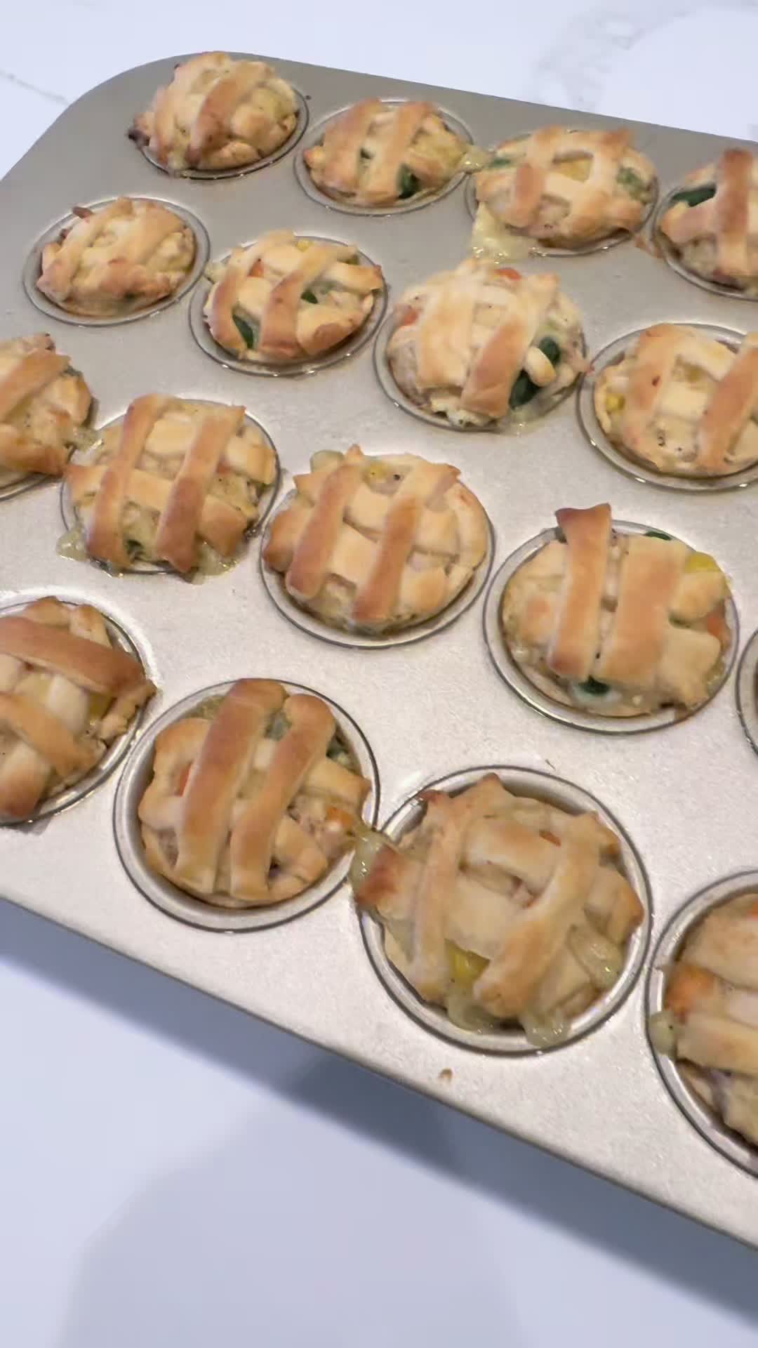The cutest and easiest mini chicken pot pies!