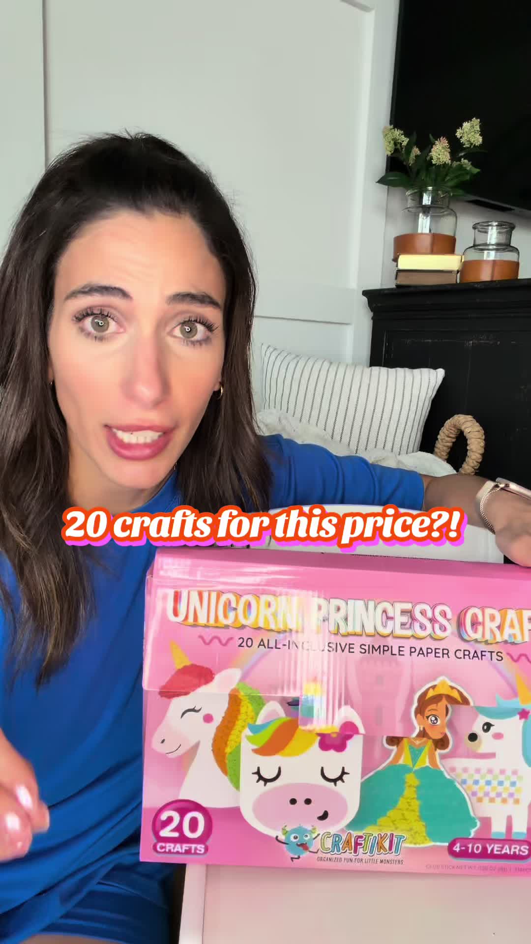 SCREEN FREE activity for kids this summer.  Comes with 20 easy paper crafts and everything is included inside the box — no extra supplies needed! Perfect for rainy days, summer activities, birthdays, sleepovers, preschool fun, or quiet time at home. Parents are obsessed because it’s low-mess and easy to set up 💖