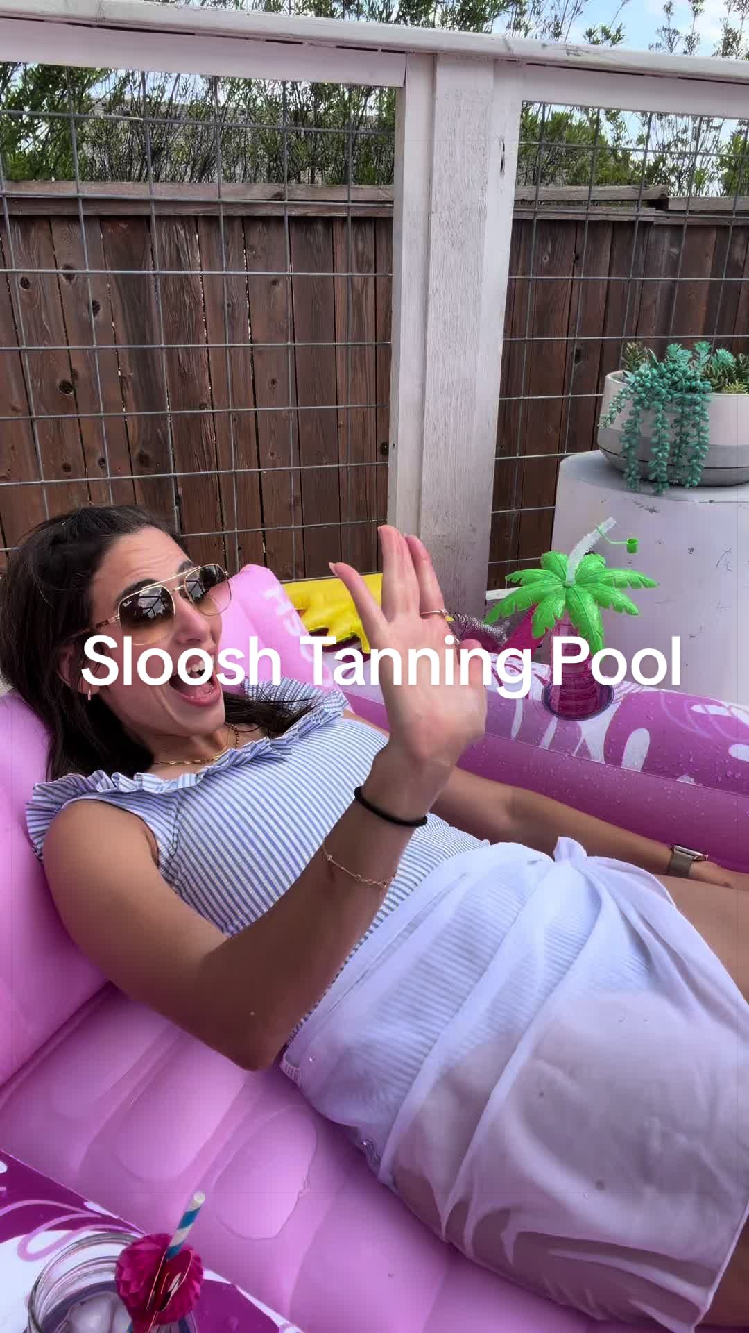 Sloosh tanning pool | inflatable tanning pool | tanning pool review | backyard tanning setup | summer essentials | pool day aesthetic | sun tanning pool | portable tanning pool | backyard oasis | summer must have ☀️💦 Obsessed with this Sloosh tanning pool! Perfect for tanning, cooling off, and creating the ultimate backyard oasis without the cost of a full pool. This is definitely one of my favorite summer finds!