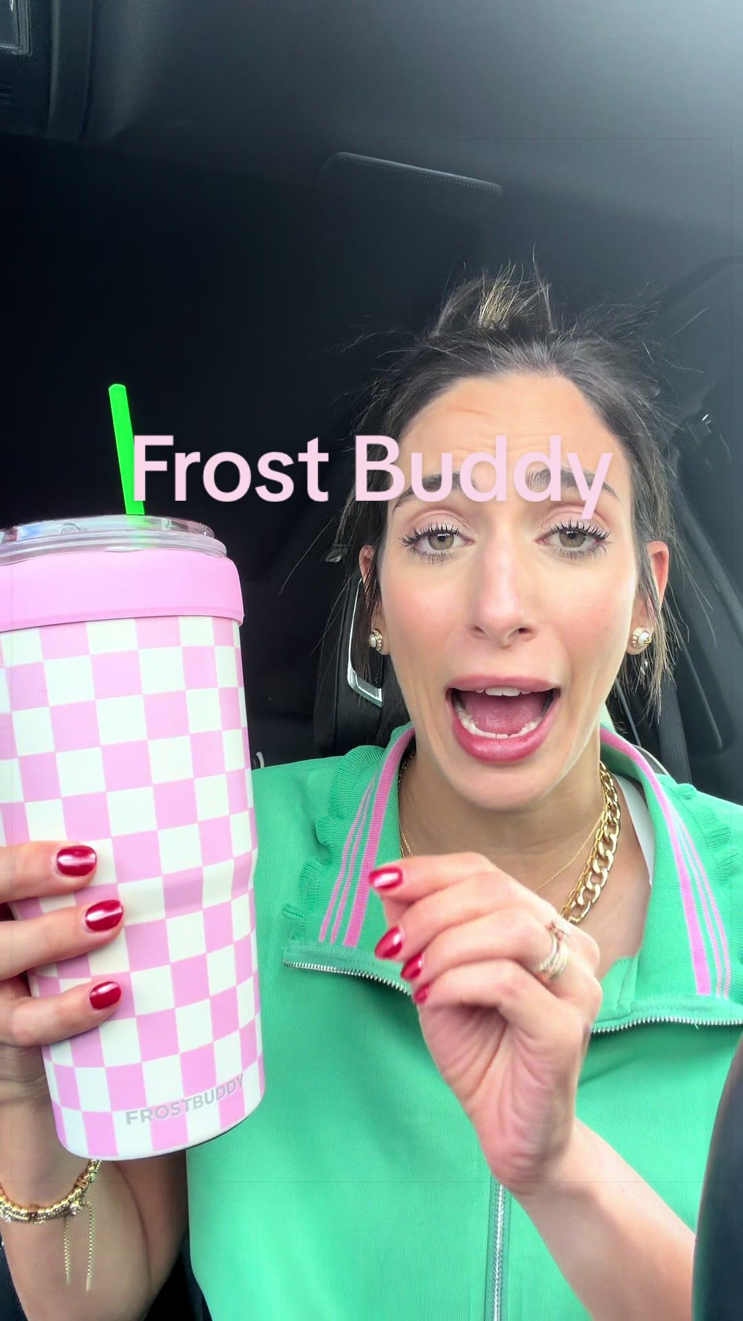 Moms, this is one of those products you don’t realize you need until you have it ☕️🚗 No more juggling drinks in the car, spilled iced coffee, or cups that don’t fit in your cup holder. My Frost Buddy keeps my drinks cold for hours and works with so many different cups. Perfect for school drop-off, errands, road trips, sports practice, and busy mom life. holder | Stanley cup accessory | iced coffee holder | tumbler cooler | car cup holder hack | mom car essentials | road trip essentials | travel must haves | busy mom hacks | drink cooler | beverage holder | cup holder adapter | summer essential