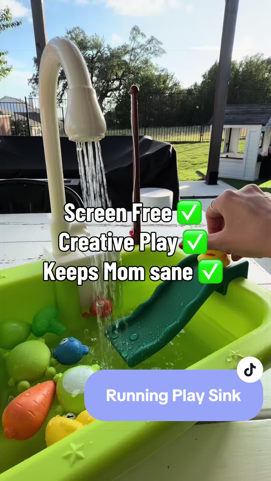 Electric Faucet Water Table | Montessori Sensory Fishing Game | Toddler Kitchen Sink Toy Set | Pretend Play Water Play Toy for Boys & Girls Ages 2-5 Make water play exciting with this Kids Play Sink Toy with Running Water and Electric Faucet. Designed for toddlers and preschoolers, this interactive water table toy features a circulating water system, fishing game, floating toys, pretend food accessories, and kitchen play elements that encourage hands-on learning and imaginative play. Perfect for Montessori sensory activities, this toddler sink toy helps develop fine motor skills, hand-eye coordination, color recognition, and early STEM learning through engaging water play. The automatic faucet continuously recycles water, creating a realistic kitchen experience while reducing water waste. Children can enjoy fishing, washing play food, and exploring sensory play indoors or outdoors. ✅ Electric circulating water faucet ✅ Interactive fishing game with floating fish toys ✅ Montessori-inspired sensory learning activity ✅ Pretend kitchen sink with accessories ✅ Encourages fine motor skills and imaginative play ✅ Recyclable water system for extended playtime ✅ Safe rounded edges and child-friendly materials ✅ Great for indoor and outdoor water play * Toddlers ages 2-5 * Montessori learning activities * Sensory play * Birthday gifts * Christmas gifts * Easter basket fillers * Preschool learning centers * Summer water toys * Educational toys for boys and girls kids sink toy, toddler sink toy, running water sink toy, electric faucet toy, water table toy, fishing toy for toddlers, Montessori water play, sensory toy for toddlers, pretend play kitchen toy, toddler learning toy, educational water toy, preschool activity toy, interactive bath toy, summer water play toy, fine motor skill toy, toddler birthday gift, kitchen sink play set, circulating water faucet toy, STEM toy toddler, toddler outdoor toy