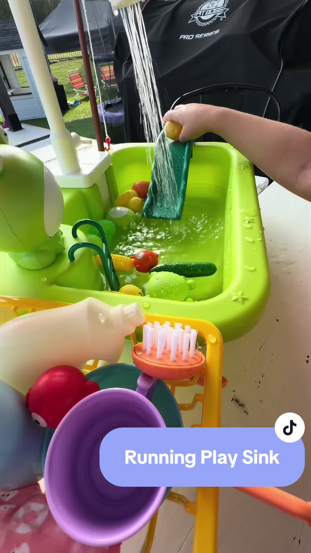 Electric Faucet Water Table | Montessori Sensory Fishing Game | Toddler Kitchen Sink Toy Set | Pretend Play Water Play Toy for Boys & Girls Ages 2-5 Make water play exciting with this Kids Play Sink Toy with Running Water and Electric Faucet. Designed for toddlers and preschoolers, this interactive water table toy features a circulating water system, fishing game, floating toys, pretend food accessories, and kitchen play elements that encourage hands-on learning and imaginative play. Perfect for Montessori sensory activities, this toddler sink toy helps develop fine motor skills, hand-eye coordination, color recognition, and early STEM learning through engaging water play. The automatic faucet continuously recycles water, creating a realistic kitchen experience while reducing water waste. Children can enjoy fishing, washing play food, and exploring sensory play indoors or outdoors. ✅ Electric circulating water faucet ✅ Interactive fishing game with floating fish toys ✅ Montessori-inspired sensory learning activity ✅ Pretend kitchen sink with accessories ✅ Encourages fine motor skills and imaginative play ✅ Recyclable water system for extended playtime ✅ Safe rounded edges and child-friendly materials ✅ Great for indoor and outdoor water play * Toddlers ages 2-5 * Montessori learning activities * Sensory play * Birthday gifts * Christmas gifts * Easter basket fillers * Preschool learning centers * Summer water toys * Educational toys for boys and girls kids sink toy, toddler sink toy, running water sink toy, electric faucet toy, water table toy, fishing toy for toddlers, Montessori water play, sensory toy for toddlers, pretend play kitchen toy, toddler learning toy, educational water toy, preschool activity toy, interactive bath toy, summer water play toy, fine motor skill toy, toddler birthday gift, kitchen sink play set, circulating water faucet toy, STEM toy toddler, toddler outdoor toy
