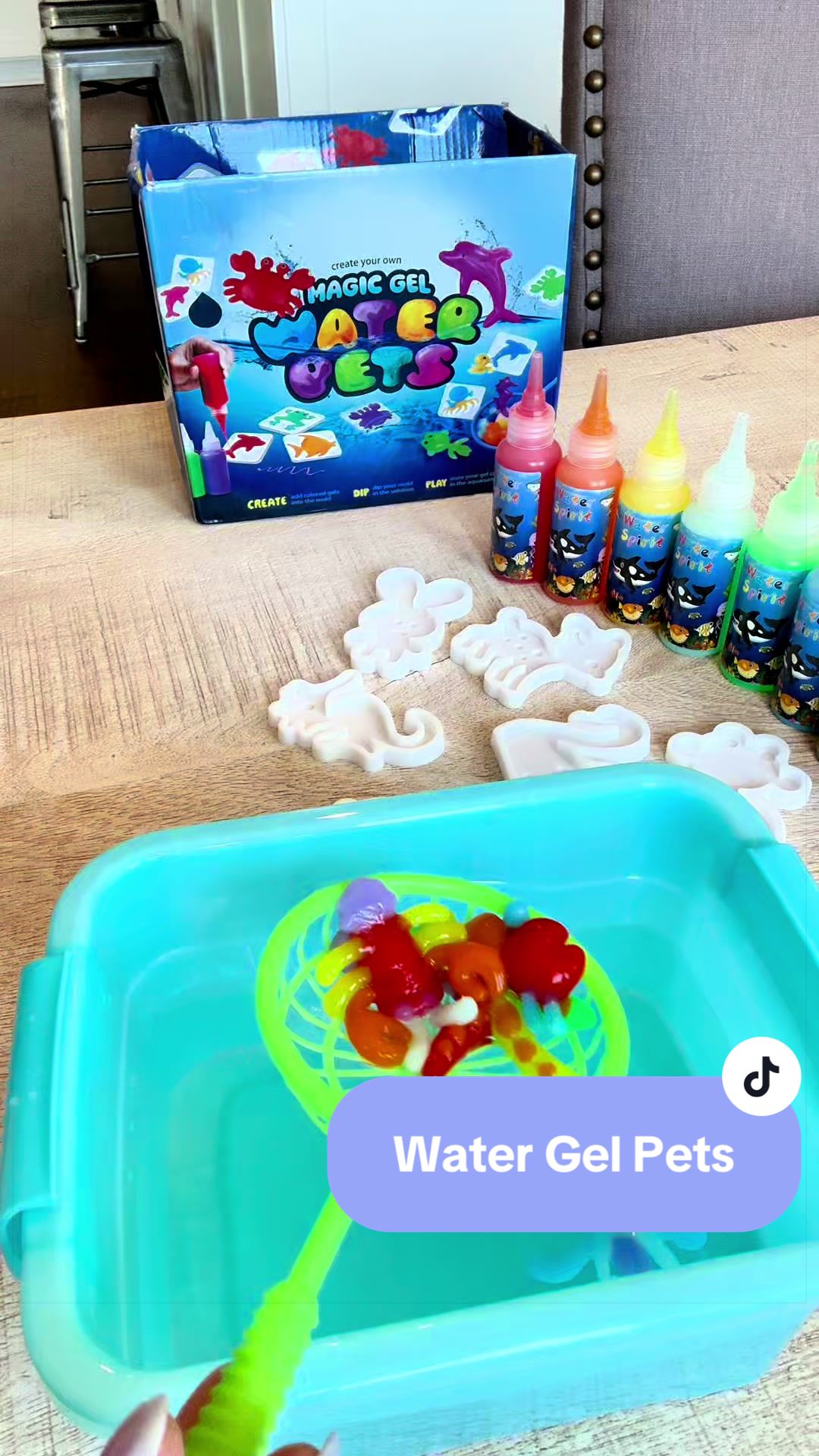 Magic Gel Water Pets 🐠✨ Create your own water pets with this fun sensory activity for kids! DIY water animals, educational toy, STEM activity, fine motor skills, creative play, screen-free fun, rainy day activity, summer activity, preschool learning, toddler activity, kids craft kit, sensory play ideas, family fun, water pet maker, magic gel pets. These Magic Gel Water Pets are so satisfying to make! 😍 Watch them transform from liquid gel into adorable sea creatures. Perfect for sensory play, STEM learning, and keeping kids entertained for hours! 🐙🐠✨