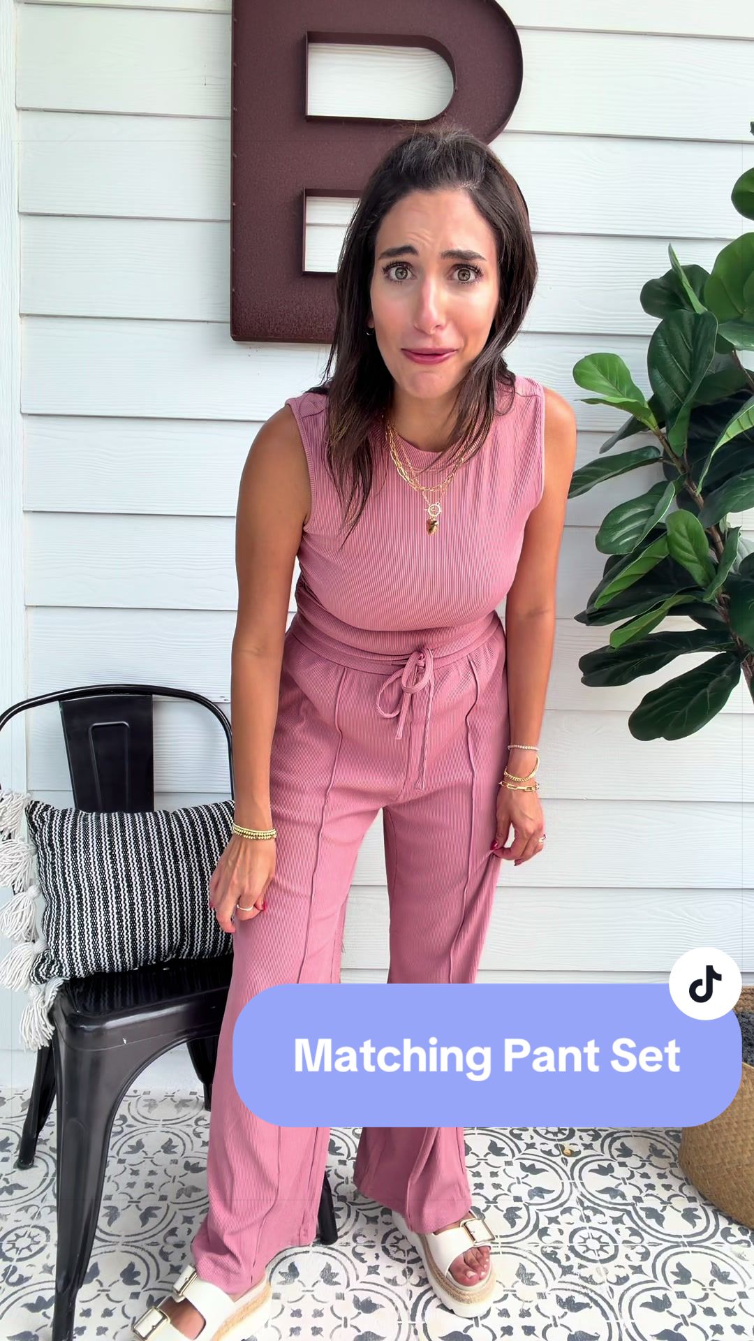 matching set 💚✨ Effortless summer style with this two-piece outfit! Ribbed crop tank, wide leg pants set, lounge set for women, vacation outfit, travel outfit, resort wear, comfy chic fashion, casual matching set, soft knit set, drawstring waist pants, airport outfit, everyday style, elevated loungewear, trendy summer outfit, boutique fashion, minimalist style, comfortable and flattering outfit. This matching set is the perfect blend of comfy and chic! 💚✨ The ribbed crop tank, flowy wide-leg pants, and soft stretchy fabric make it ideal for vacations, travel days, brunch, errands, or just looking put together with minimal effort.