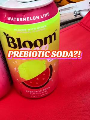 Let’s try Bloom Pop Prebiotic Soda. This healthy soda alternative has prebiotics for gut health, only 20 calories, and less sugar than regular soda.