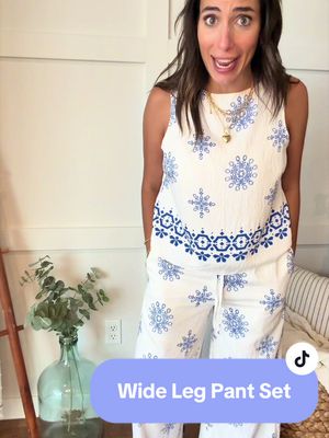 PrettyGarden 2 Piece Set 💙✨ The perfect summer matching set! Casual vacation outfit, resort wear, beach outfit, travel outfit, two piece lounge set, boho fashion, wide leg pants set, vacation style, comfortable summer outfit, effortless chic look, boutique fashion, women’s matching set, lightweight outfit, trendy summer fashion, everyday style, vacation ready outfit. This PrettyGarden two-piece set is giving effortless vacation vibes! 💙☀️ Lightweight, flattering, and perfect for travel, brunch, beach days, cruises, and summer vacations. The wide-leg pants and flowy top make this an easy outfit you’ll wear on repeat!