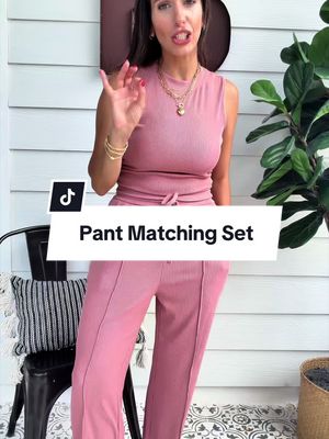 matching set 💚✨ Effortless summer style with this two-piece outfit! Ribbed crop tank, wide leg pants set, lounge set for women, vacation outfit, travel outfit, resort wear, comfy chic fashion, casual matching set, soft knit set, drawstring waist pants, airport outfit, everyday style, elevated loungewear, trendy summer outfit, boutique fashion, minimalist style, comfortable and flattering outfit. This matching set is the perfect blend of comfy and chic! 💚✨ The ribbed crop tank, flowy wide-leg pants, and soft stretchy fabric make it ideal for vacations, travel days, brunch, errands, or just looking put together with minimal effort.