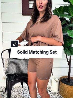 Experience all-day comfort with this women’s oversized two-piece lounge set featuring a relaxed crewneck t-shirt and matching biker shorts. Made from buttery-soft stretch fabric, this casual matching outfit is perfect for lounging, travel, running errands, gym warmups, vacation days, and everyday wear. The loose oversized fit provides a flattering silhouette while the biker shorts offer comfort and flexibility. Easy to style and available in multiple colors, this versatile set is a must-have for summer wardrobes. * oversized t shirt and biker shorts set for women * buttery soft lounge set women * casual summer matching set women * travel outfit with biker shorts * comfy airport outfit women * plus size oversized lounge set * relaxed fit two piece outfit * women’s athleisure matching set * soft stretchy biker short set * trendy casual outfit women summer