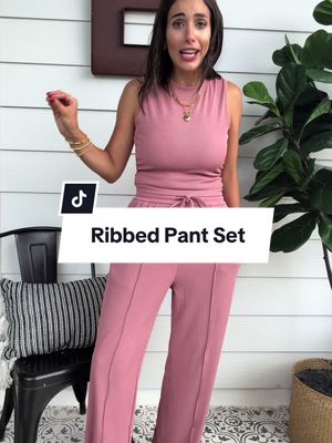 Women’s Ribbed Knit Two Piece Set Sleeveless Crop Top Wide Leg Pants Matching Outfit Casual Vacation Travel Lounge Set women’s two piece set, ribbed knit set women, matching set women, wide leg pants set, sleeveless crop top set, vacation outfit women, resort wear women, travel outfit women, airport outfit women, lounge set women, casual matching set, summer outfit women, elevated loungewear, comfy chic outfit, lightweight knit set, beach vacation outfit, cruise outfit women, trendy matching set, vacation clothes women, soft ribbed outfit, relaxed fit set, vacation wardrobe essentials, boutique fashion women, effortless style outfit, women’s resort clothing