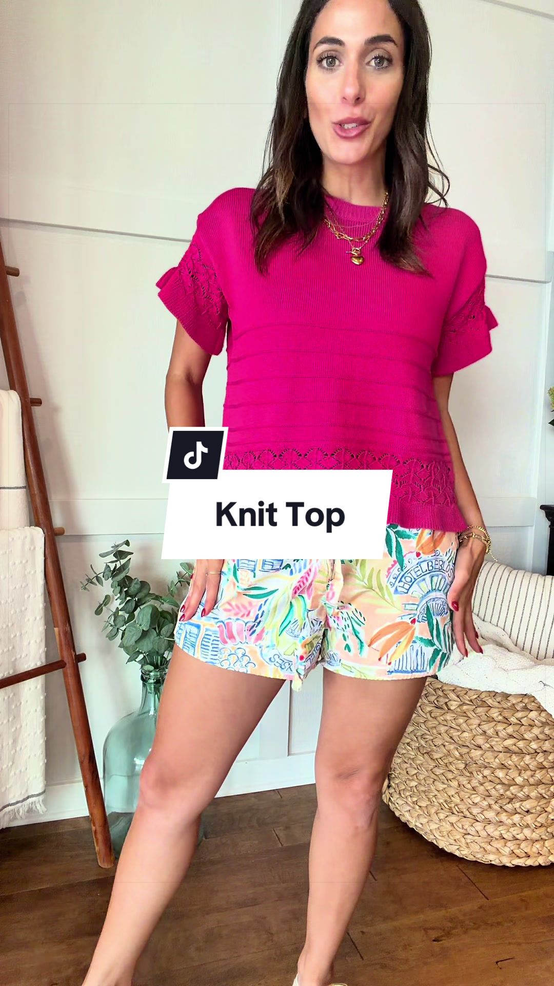 Tanming crochet top 🤍 This is the elevated summer top every mom needs. The soft knit fabric feels high-end, the feminine crochet lace and ruffle sleeves add the prettiest details, and it’s lightweight enough for hot summer days without sacrificing style. Pair it with linen pants, denim shorts, white jeans, or a flowy skirt for church, brunch, vacation, date night, family photos, or everyday errands. Reviewers rave that it’s true to size, soft, flattering, washes well, and looks much more expensive than the price. If you’re building a timeless neutral wardrobe, this versatile blouse is a must-have.