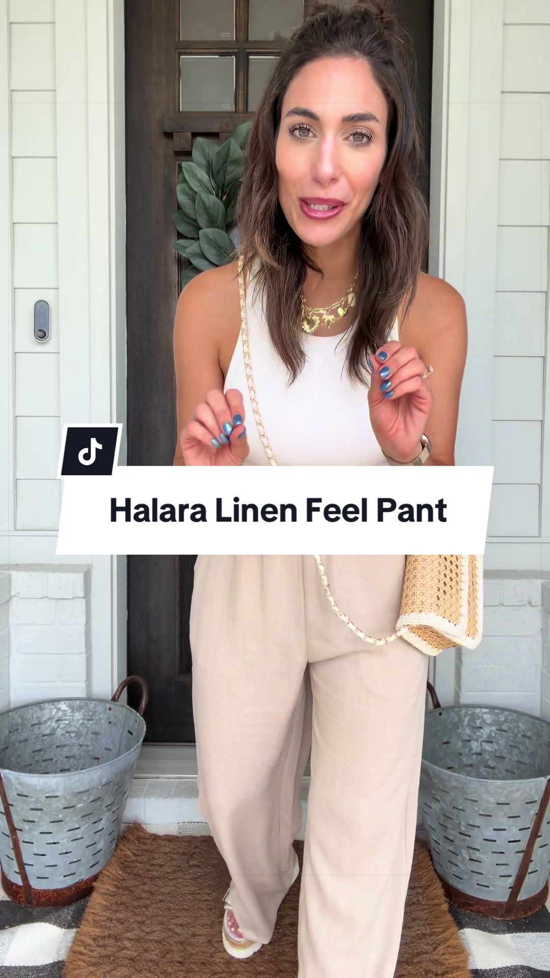 ✨ These are the linen-look pants everyone is wearing this summer! If you love the effortless look of linen but hate the wrinkles, these Halara linen-feel wide-leg pants are a game changer. The lightweight, breathable fabric keeps you cool while the wrinkle-resistant finish helps you look polished all day. The high-rise elastic waistband with an adjustable drawstring gives you the perfect comfortable fit, and the wide-leg silhouette creates that relaxed, elevated look that’s trending everywhere. Plus, they have pockets! Dress them up with a tank and wedges for brunch or vacation, or keep them casual with a basic tee and sandals for errands and everyday wear. Reviewers rave about the true-to-size fit, flattering length options, and how they’re comfortable enough to wear on repeat. These are the pants you’ll reach for all season long. Halara linen-feel pants, wide-leg pants, linen look pants, wrinkle-resistant pants, high-waisted pants, drawstring pants, summer pants for women, breathable pants, lightweight wide-leg pants, vacation outfits, resort wear, coastal grandmother style, coastal granddaughter outfit, old money aesthetic, quiet luxury outfit, travel pants, airport outfit, casual chic, mom outfits, teacher outfits, work-to-weekend style, effortless fashion, capsule wardrobe, neutral outfit ideas, comfy and cute, women’s casual fashion, TikTok made me buy it, viral fashion finds, everyday wardrobe essentials, pants with pockets.