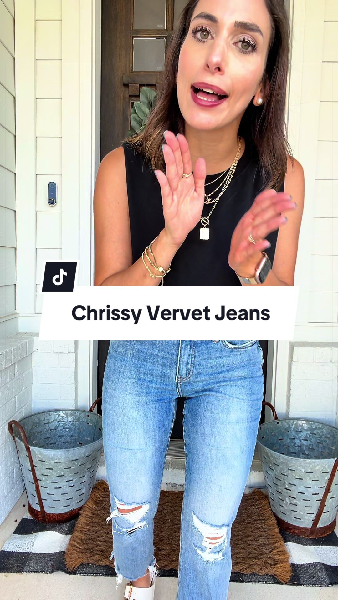 Replying to @Nita Renee Fuentes      ✨ Meet the jeans that make every outfit look better. The Chrissy Vervet jeans are the perfect blend of comfort, stretch, and flattering structure. Designed with a high-rise waist that smooths and supports, these jeans hug in all the right places while still giving you room to move. The premium stretch denim keeps its shape all day without feeling stiff, making them perfect for busy moms, teachers, travel days, date nights, or everyday wear. Dress them up with a crochet sweater vest and wedges or keep them casual with a basic tee and sneakers. If you’ve been searching for jeans that are comfortable, flattering, and don’t lose their shape, these are the pair you’ll keep reaching for. They look boutique quality at an affordable price and pair effortlessly with everything in your closet. Chrissy Vervet jeans, Vervet jeans, high rise jeans, tummy control jeans, stretch denim, women’s boutique jeans, flattering jeans, mom jeans, straight leg jeans, ankle jeans, everyday denim, comfortable jeans for women, premium stretch jeans, casual outfits, teacher outfits, mom style, denim outfit ideas, boutique fashion, capsule wardrobe, elevated basics, old money casual, coastal granddaughter style, casual chic, effortless style, TikTok made me buy it, viral jeans, best jeans for women, comfortable and cute, wardrobe staple, everyday fashion.