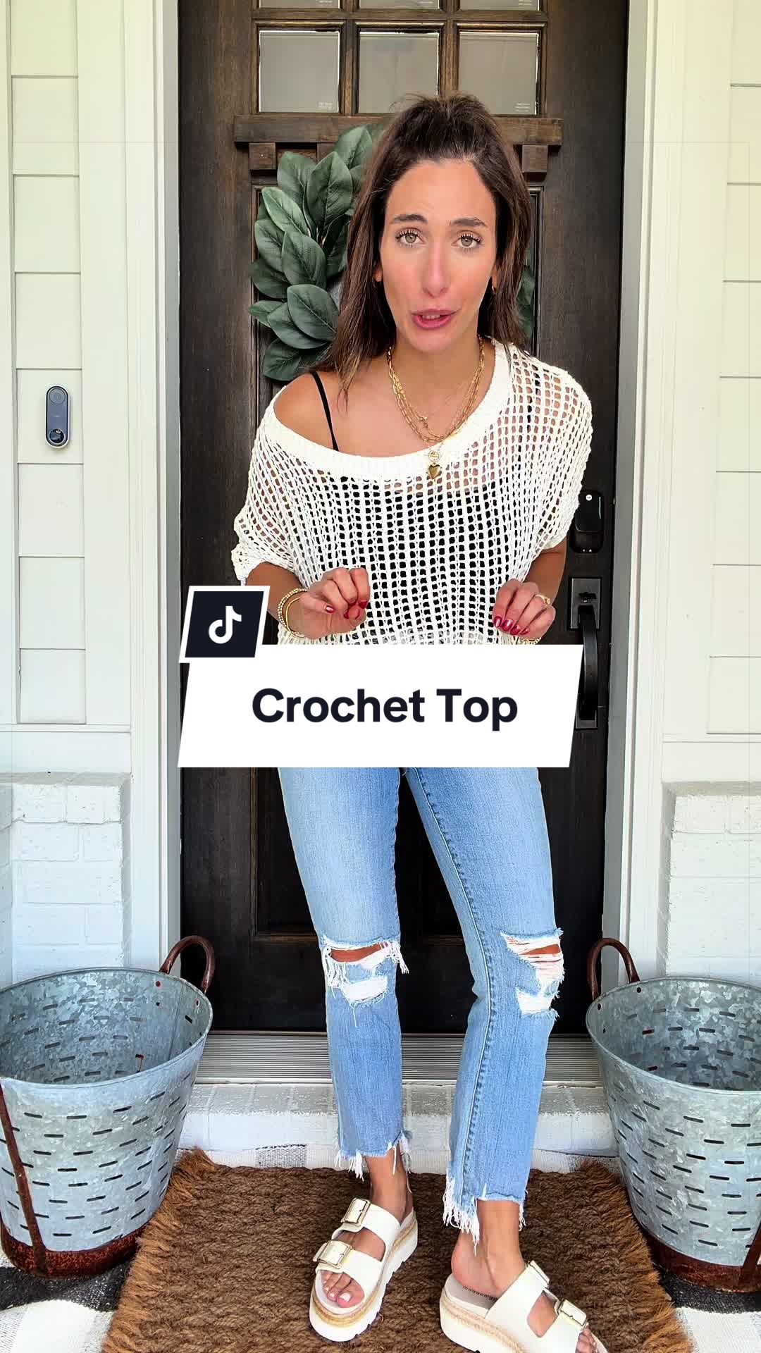 This Dokotoo crochet knit top is the effortless summer staple you’ll reach for again and again. Lightweight, breathable, and beautifully oversized with a relaxed drape, this open knit sweater can be worn on or off the shoulder for multiple looks. Pair it with denim shorts, white jeans, linen pants, or throw it over your swimsuit as a beach cover-up. It’s the perfect blend of cozy and breezy, making it ideal for vacations, lake days, beach trips, brunch, concerts, errands, or everyday mom life. The soft knit fabric is true to size with an intentionally relaxed fit that looks effortlessly chic while keeping you cool. If you’re building a capsule wardrobe with versatile pieces that work from spring through early fall, this crochet sweater belongs in your closet. crochet knit top, Dokotoo crochet sweater, summer knit top, oversized crochet top, beach cover up, swimsuit cover up, lightweight sweater, spring outfit ideas, summer outfit inspiration, vacation outfits, coastal grandmother style, boho fashion, casual chic outfit, elevated basics, effortless style, mom outfits, resort wear, boutique fashion, breathable knit top, off shoulder sweater, scoop neck top, denim shorts outfit, white jeans outfit, linen pants outfit, beach vacation outfit, lake day outfit, concert outfit, capsule wardrobe essentials, TikTok fashion finds