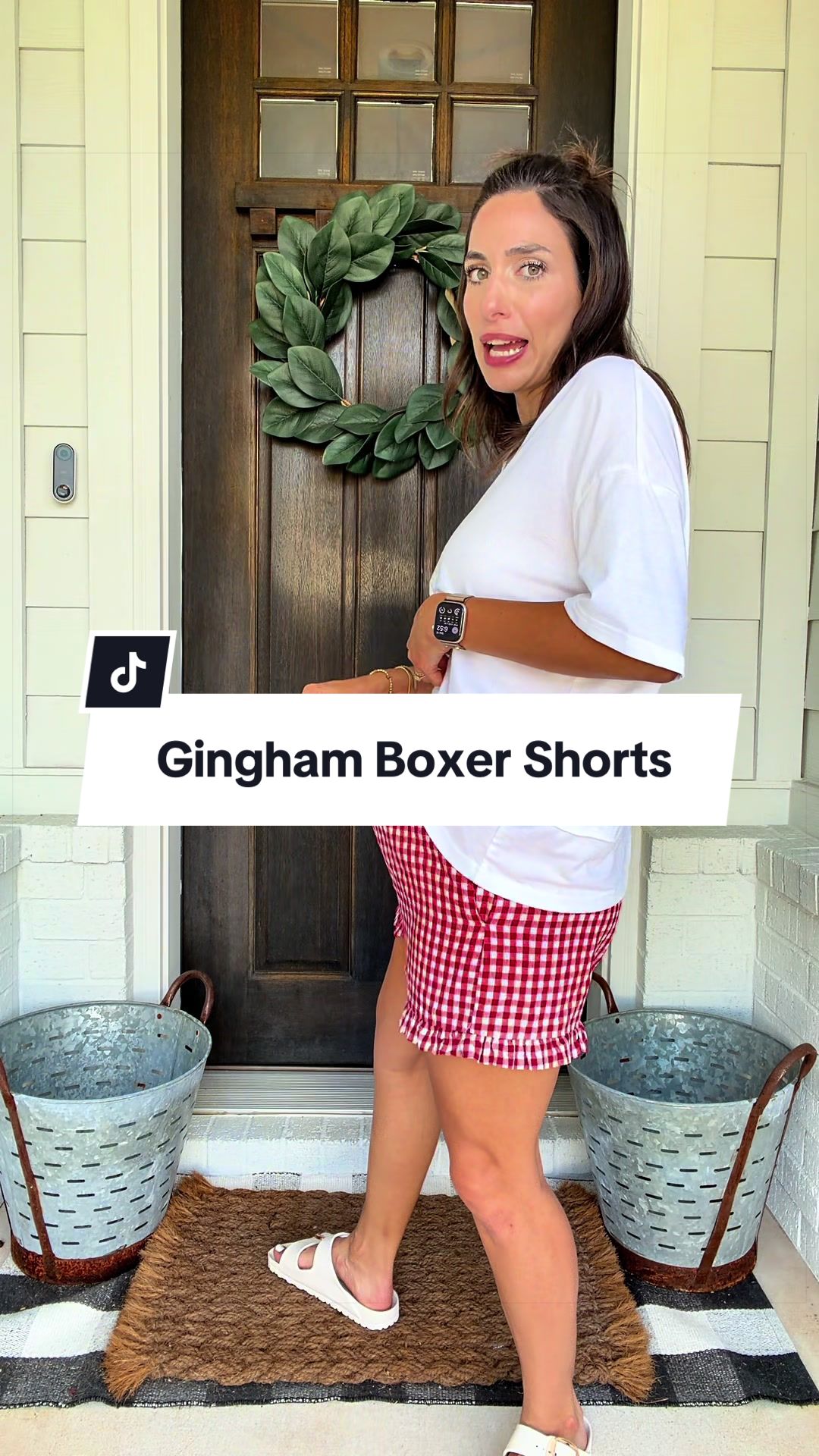 These ANRABESS gingham boxer shorts are the comfy summer staple you’ll want in every color. Lightweight, breathable, and made with a relaxed boxer-style fit, they’re perfect for hot days, beach vacations, running errands, lounging at home, or chasing kids in comfort. The classic gingham print gives effortless coastal vibes while the stretchy waistband keeps them comfortable for all-day wear. Pair them with a basic tank, oversized graphic tee, crochet sweater, or linen button-down for an easy, on-trend look. These viral boxer shorts are the perfect blend of comfort, style, and versatility for your summer capsule wardrobe. ANRABESS boxer shorts, gingham boxer shorts, boxer shorts outfit, women’s boxer shorts, summer shorts, comfy shorts, lightweight shorts, coastal grandmother style, coastal cowgirl, casual summer outfit, vacation outfit, beach outfit, lake day outfit, brunch outfit, mom outfit, athleisure style, relaxed fit shorts, elastic waist shorts, capsule wardrobe, old money casual, effortless style, linen look outfit, summer fashion trends, TikTok fashion finds, viral boxer shorts, everyday outfit