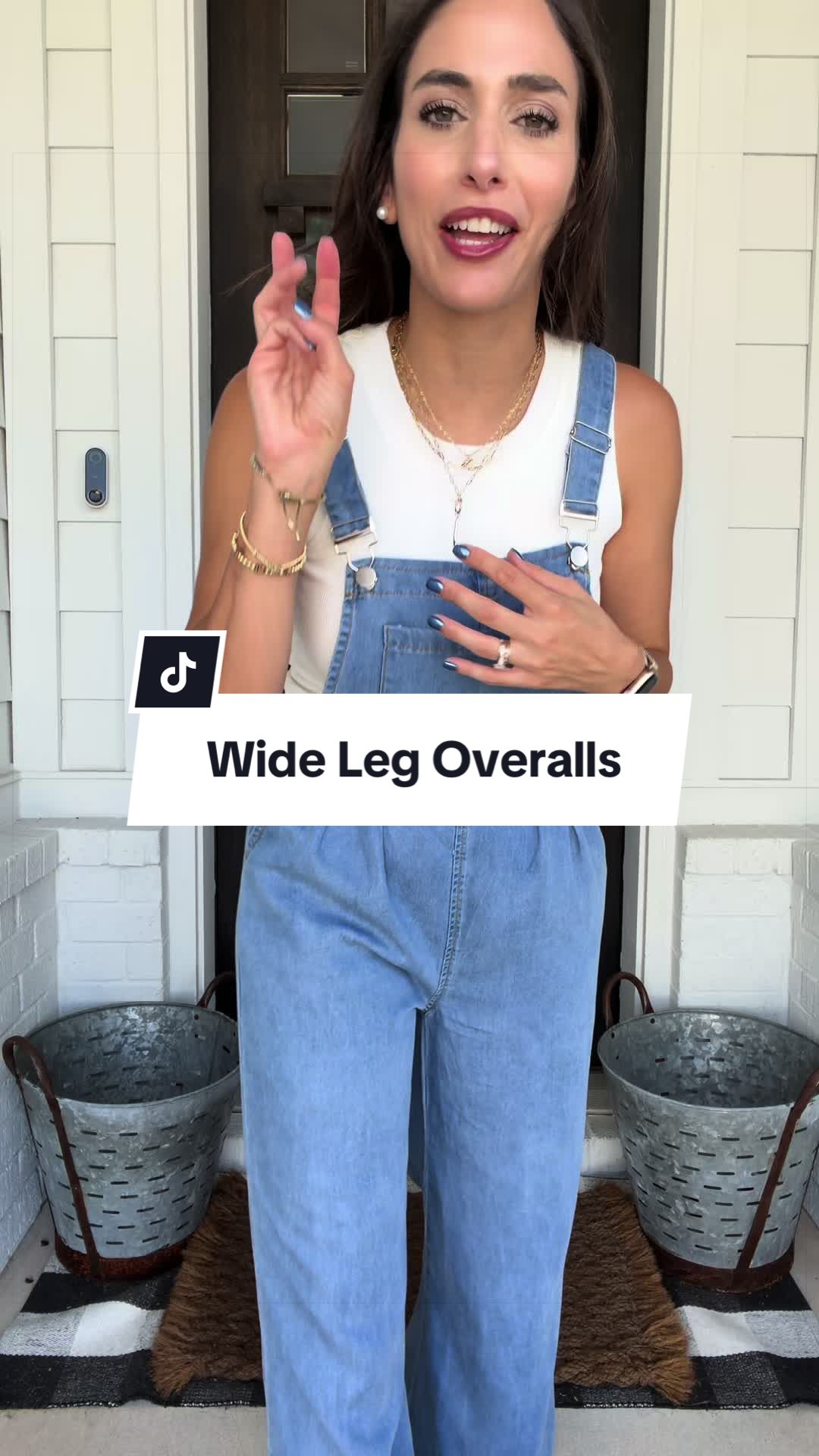 The perfect wide leg overalls with pleats!