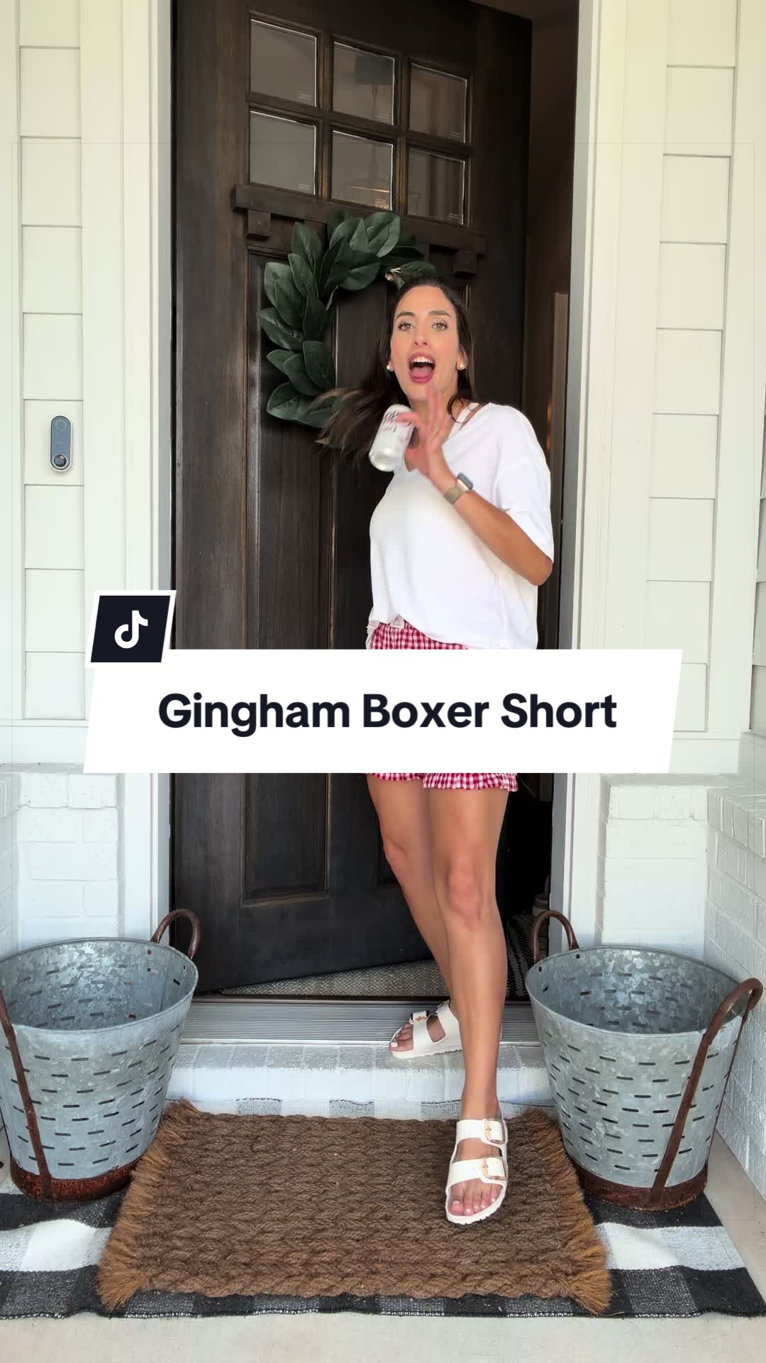 The sweetest little gingham boxer shorts with ruffle detail!
