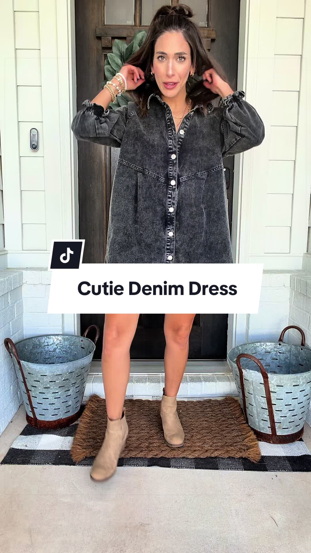 The perfect denim dress with the sweetest little details!!