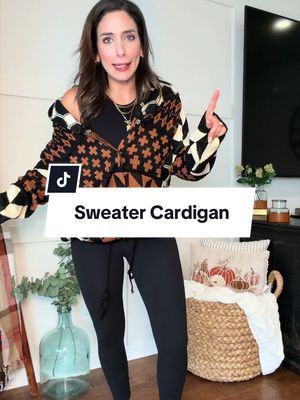 Sweater cardigan that is giving ski vibes, Aztec,
