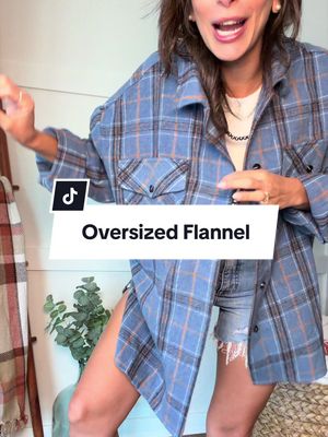 Plaid Flannel Top - Oversized Long-Sleeve, Comfortable Fabric, Button-Front Piece