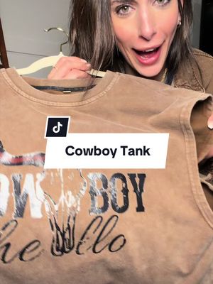 Cowboy tank, overcut arm holes