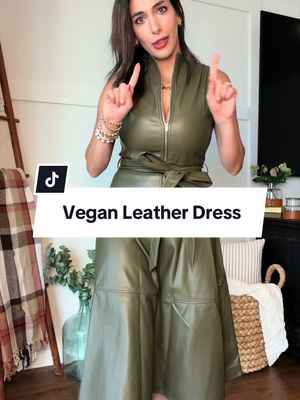 Sleeveless Faux Leather Dress - Casual Stylish Outfits with Belt, Back Zip, Flowy Hem Moves with Every Step, Fitted for-Autumn,