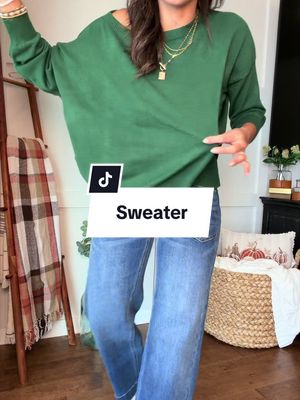 Scoop Neck Sweater, Casual Drop Shoulder Long Sleeve