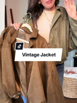 Vintage Jacket, suede, bubble hem