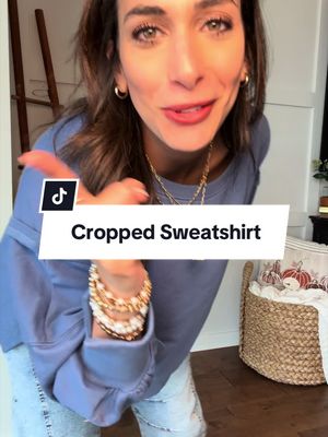 Cropped Sweatshirt Long Sleeve Tops Crewneck Loose Fit Tee Pullover Crop Tshirt Side Slit      @Imily Bela