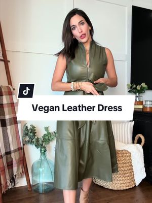 Sleeveless Faux Leather Maxi Dress - Casual Stylish Outfits with Belt, Back Zip, Flowy Hem