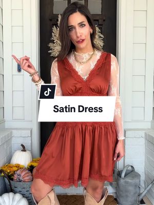 Satin slip dress, lace mini dress      @Chicovar