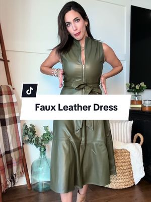 Faux leather dress, A line dress      @Chartou
